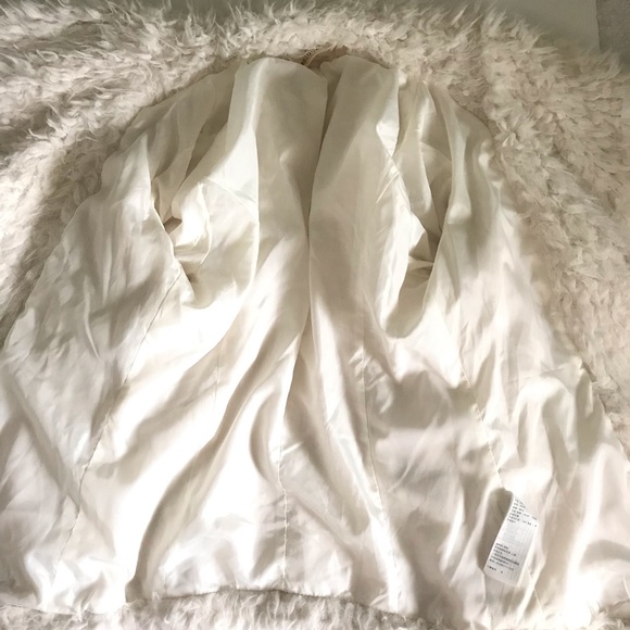 Hollister Faux Fur Collar Open Front Jacket Coat - Picture 4 of 8